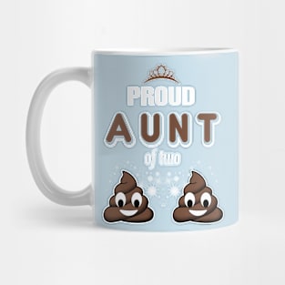 Proud Aunt Of Two Poops - Cute Auntie Mug